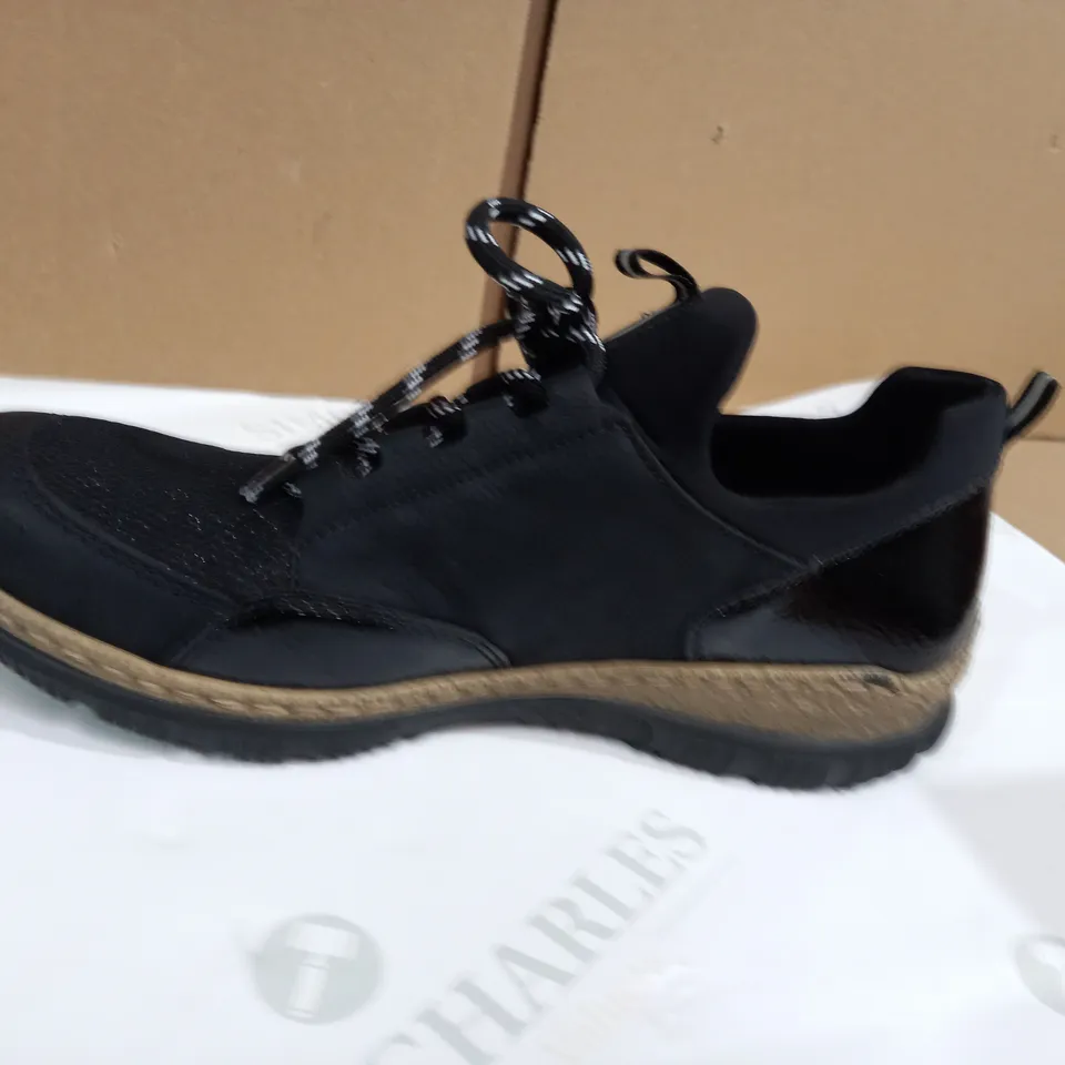 RIEKER BLACK TRAINERS SIZE 6.6