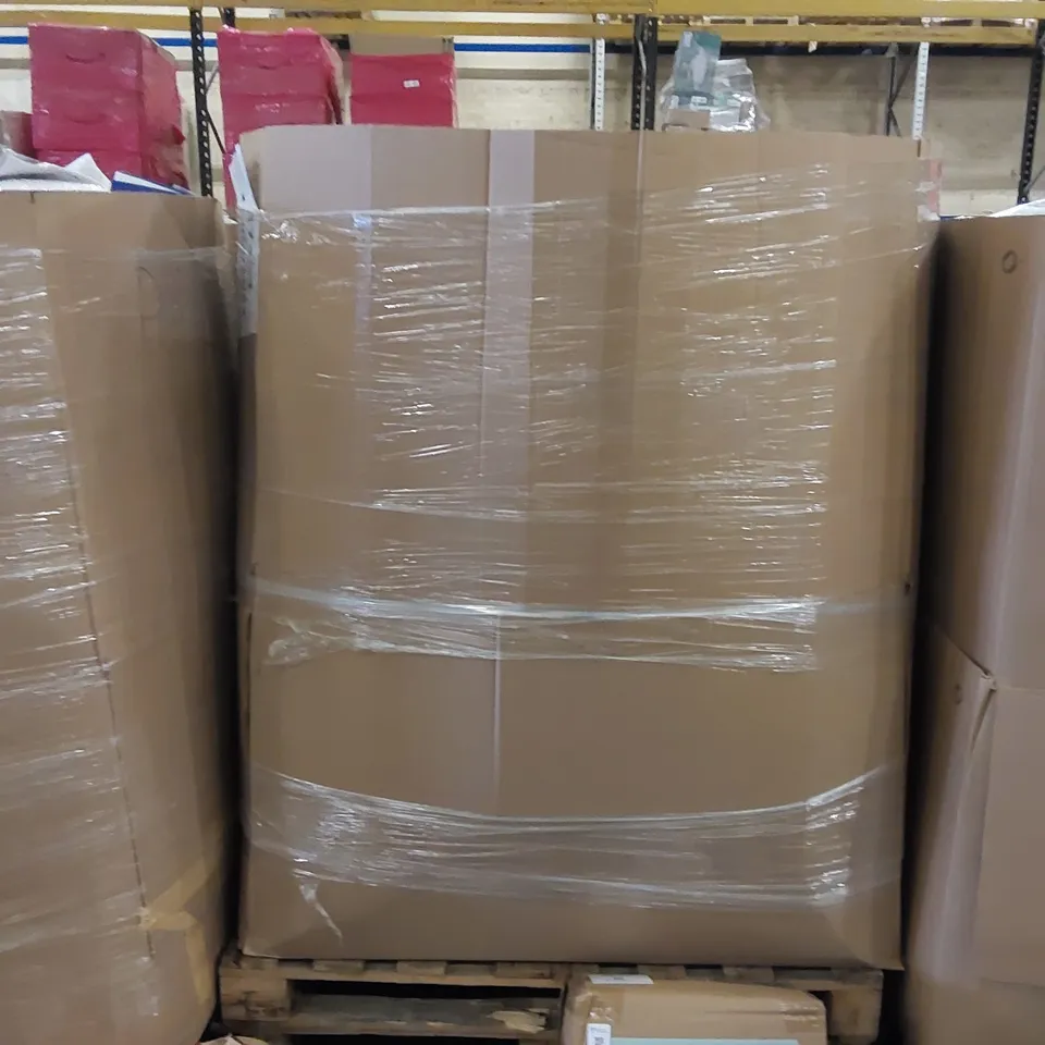 PALLET OF ASSORTED ITEMS INCLUDING: BEDDING,  CUSHIONS, BABY ITEMS