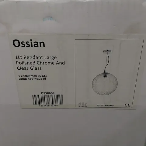 BOXED GARDEN CITY 1-LIGHT GLOBE PENDANT (1 BOX)
