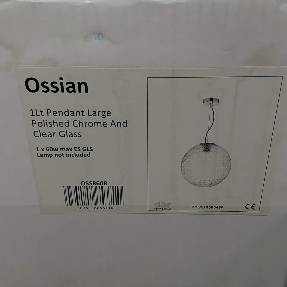 BOXED GARDEN CITY 1-LIGHT GLOBE PENDANT (1 BOX)