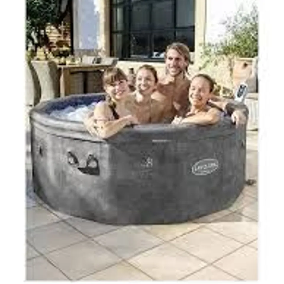 BOXED LAY-Z-SPA CARRARA THERMACORE ULTRAFIT SMART AIRJET 6 GREY STONE ROUND (4-6 ADULTS) (1 BOX) RRP £799.99