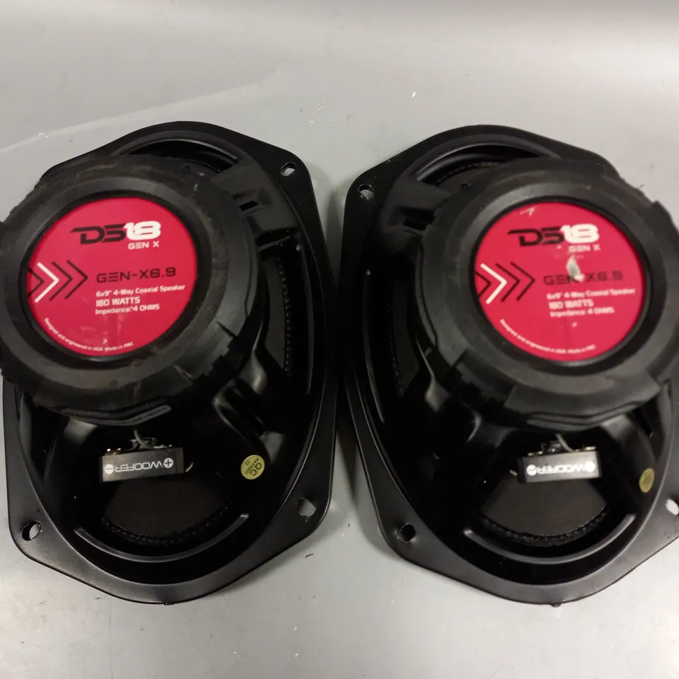 PAIR OF DS18 GEN X 6X9" 4-WAY COAXIAL 180W SPEAKERS