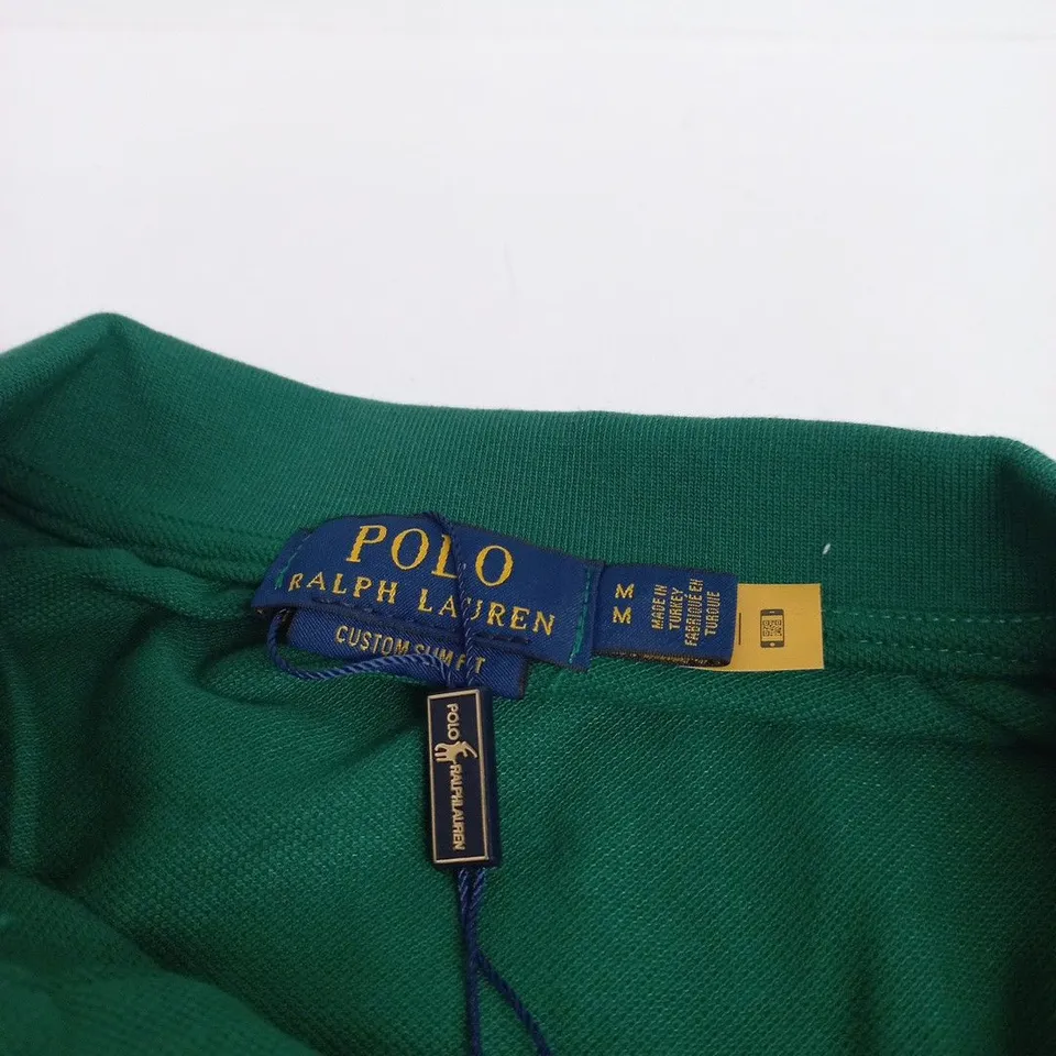POLO RALPH LAUREN CUSTOM SLIM FIT POLO SHIRT – GREEN WITH LONDON CREST MEDIUM