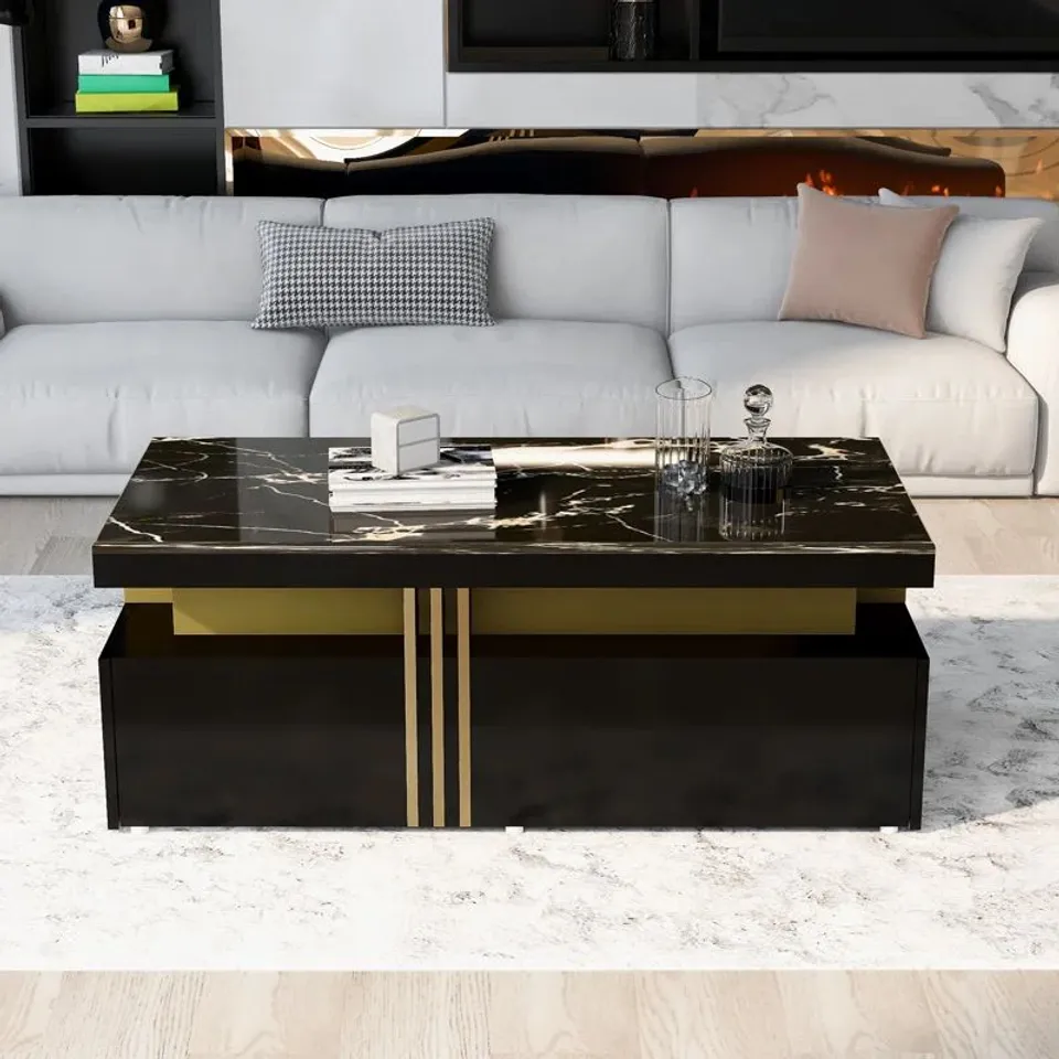 BOXED CHALSEA COFFEE TABLE WITH STORAGE