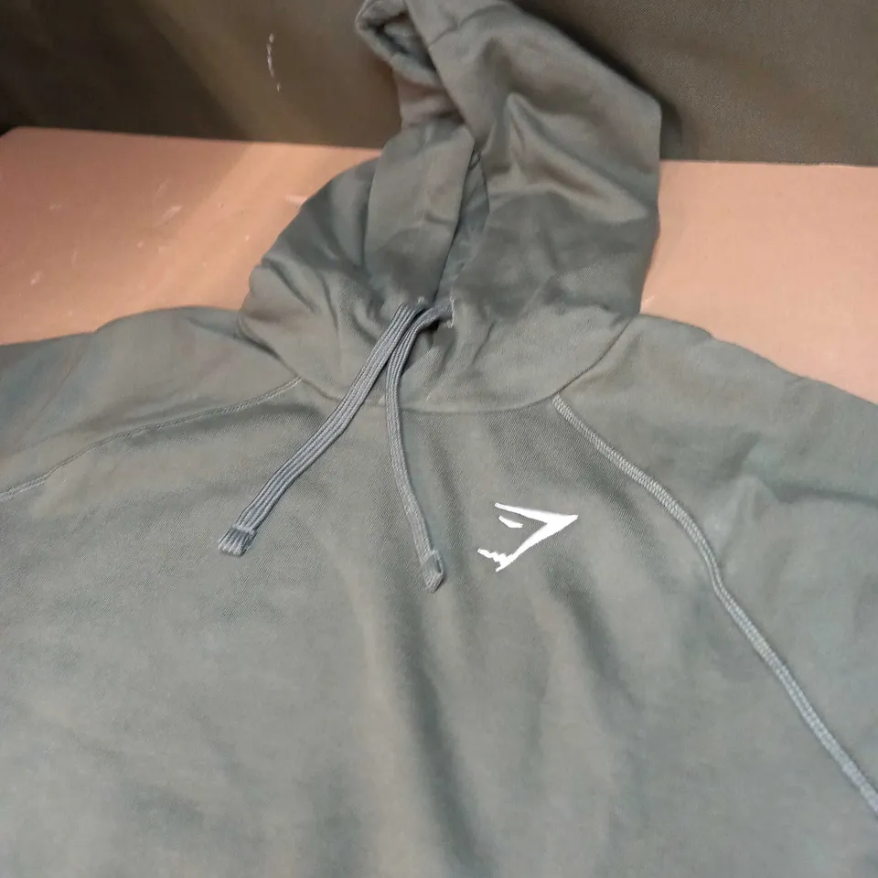 GYMSHARK KHAKI HOODIE SIZE M