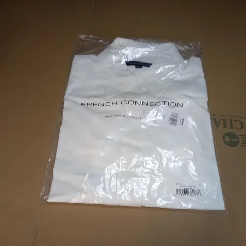 FRENCH CONNECTION LINEN EFFECT SHIRT IN WHITE - M