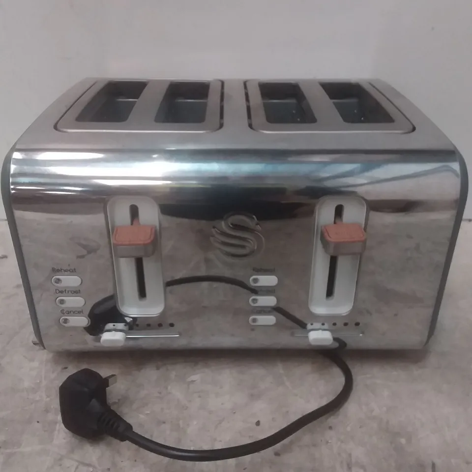 SWAN NORDIC 4-SLICE TOASTER - GREY