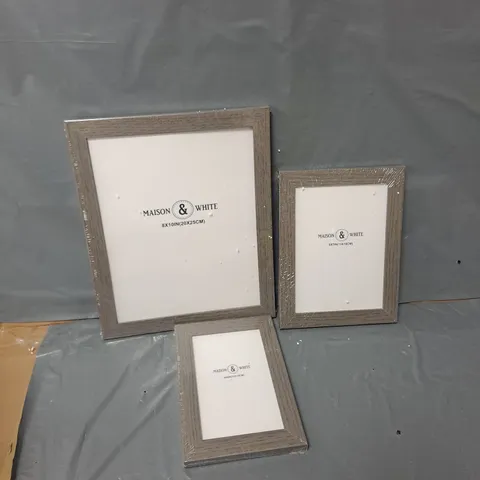 10 ASSORTED MAISON & WHITE PHOTO FRAMES IN VARIOUS SIZES