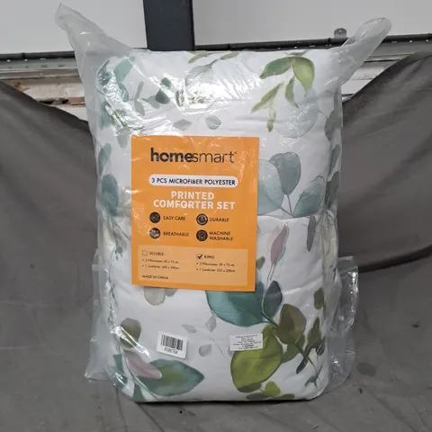 HOMESMART MICROFIBER POLYESTER PRINTED COMFORTER SET