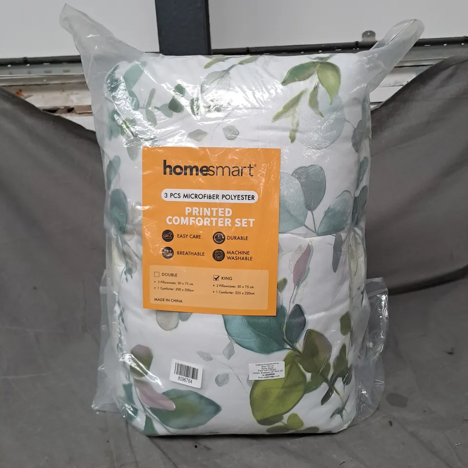 HOMESMART MICROFIBER POLYESTER PRINTED COMFORTER SET