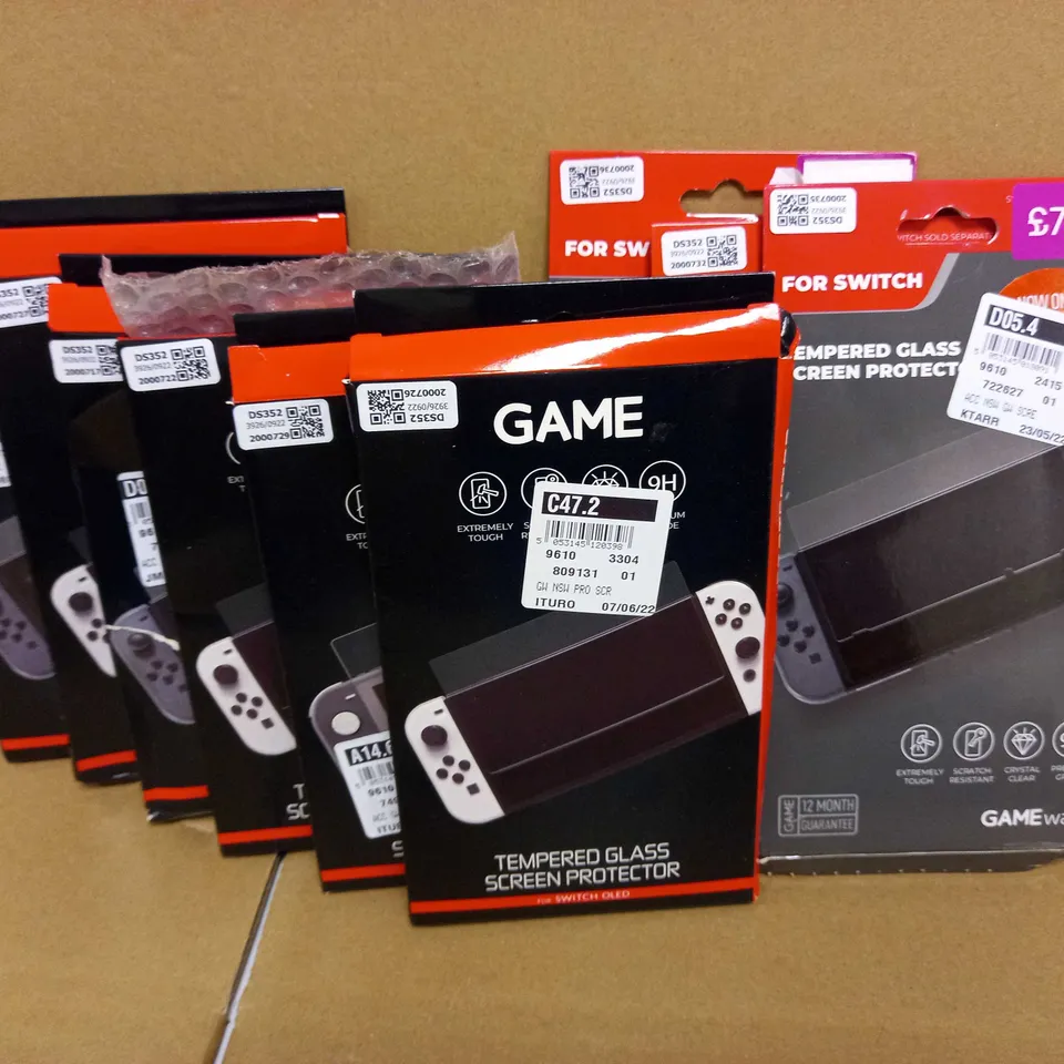 LOT OF 9 NINTENDO SWITCH TEMPERED GLASS SETS