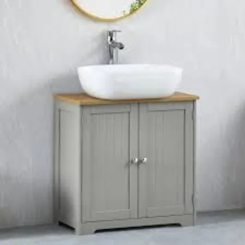 BOXED BATH VIDA PRIANO 2 DOOR UNDER SINK CABINET - GREY & OAK