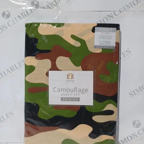 HOME LIVING CAMOUFLAGE PRINTED DUVET SET - SINGLE