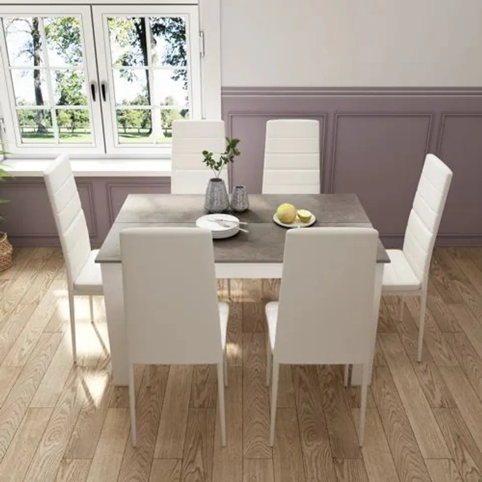 BOXED ELFREDIA 6 PERSON WOOD DINING SET