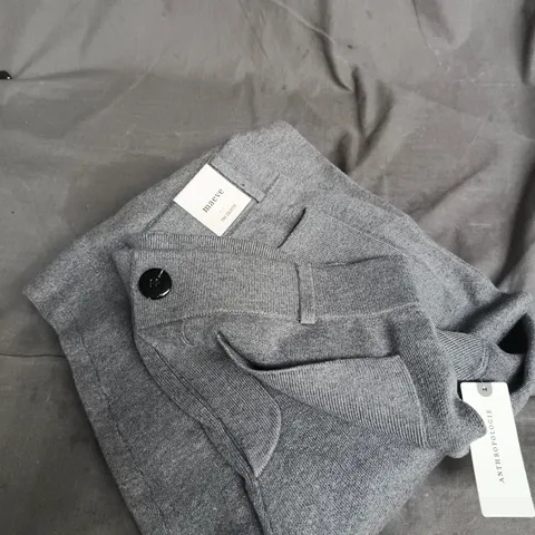 ANTHROPOLOGIE WOMEN'S GREY KNIT PANTS – SIZE M
