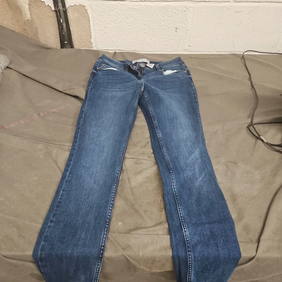 WOMEN'S SKINNY MID RISE JEANS, BLUE DENIM – UK 10 (REGULAR)