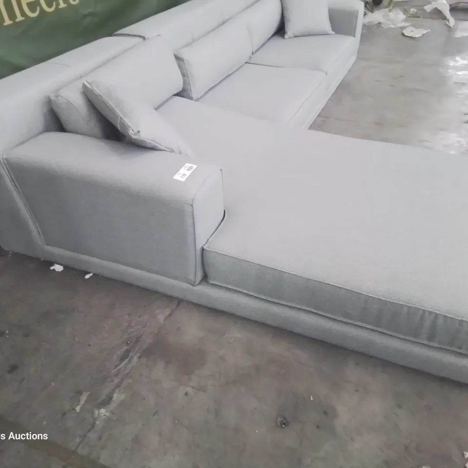 DESIGNER RODANTHA CHAISE SOFA GREY FABRIC 