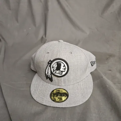 WASHINGTON REDSKINS NEW ERA 59FIFTY CAP – GREY WITH NATIVE AMERICAN HEAD LOGO (WASHINGTON TEAM)