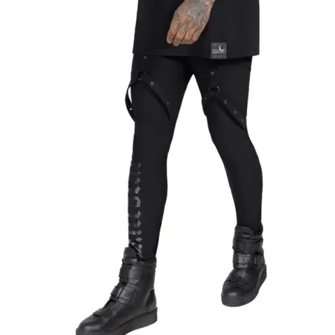 BRAND NEW KILLSTAR - NIGHTS OF OBSIDIAN - BLACK MEN'S TROUSERS SIZE XXL