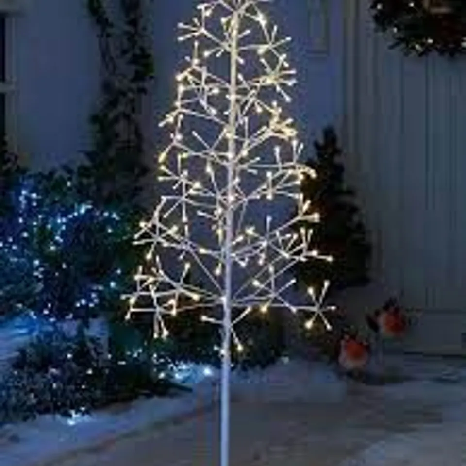 LIT SILVER GLITTER TWIG CHRISTMAS TREE - COLLECTION ONLY RRP £59.99