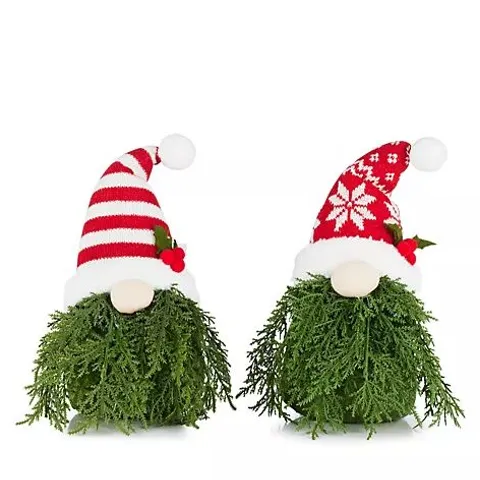 FESTIVE SET OF TWO CHRISTMAS TREE GONKS