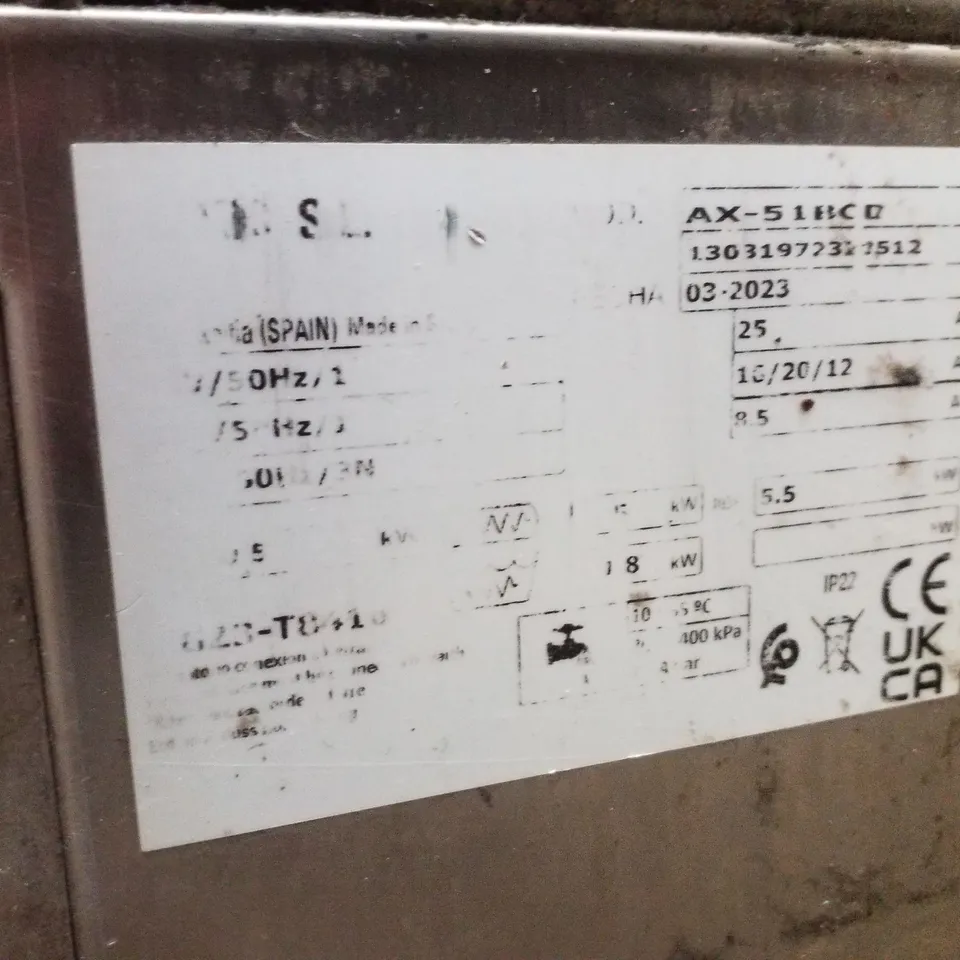 SAMMIC AX-51BC CABINET DISHWASHER