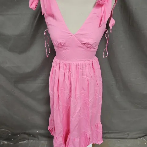 NOBODY'S CHILD COEN MIDI DRESS IN PINK SIZE 4