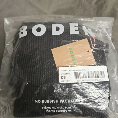 BODEN WOMEN'S ONE-SHOULDER SWIMSUIT β BLACK, SIZE 12