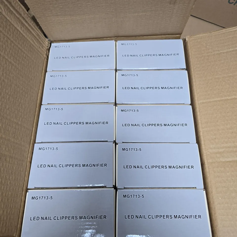 BOX OF APPROXIMATELY 10 LED MAGNETIC NAIL CLIPPERS
