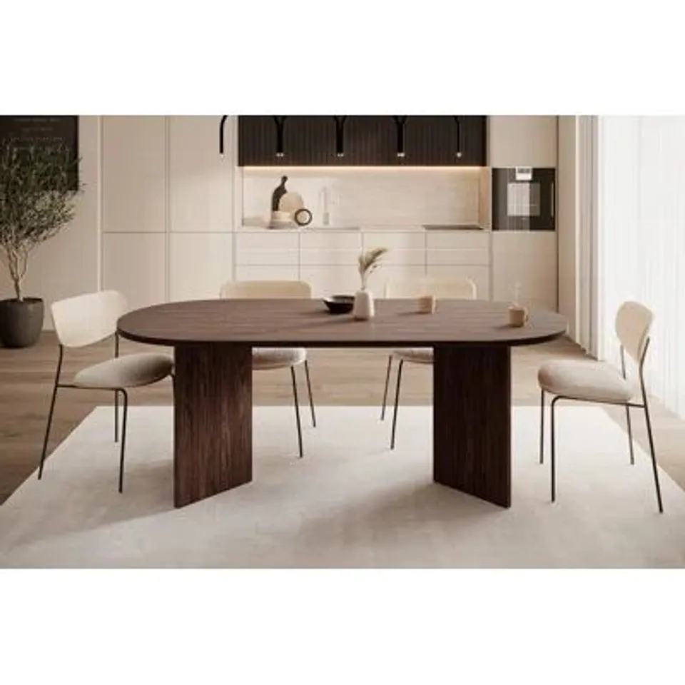 BOXED OVO TABLE 204 CM WALNUT WISCONSIN (2 BOXES)