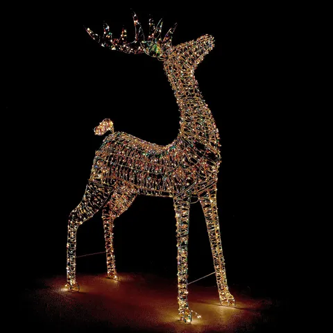 FESTIVE 120CM IRIDESCENT STATEMENT REINDEER