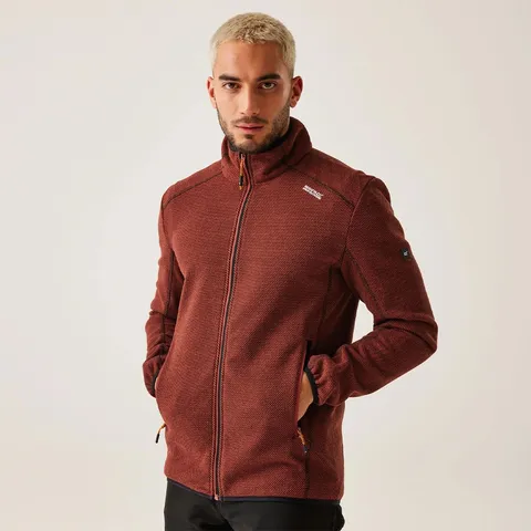 BRAND NEW REGATTA MEN'S TORRENS FULL ZIP FLEECE IN RED OCHRE SIZE UK XL