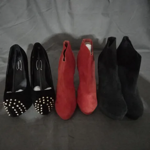 APPROXIMATELY 10 PAIRS OF ASSORTED SHOES IN VARIOUS STYLES AND SIZES