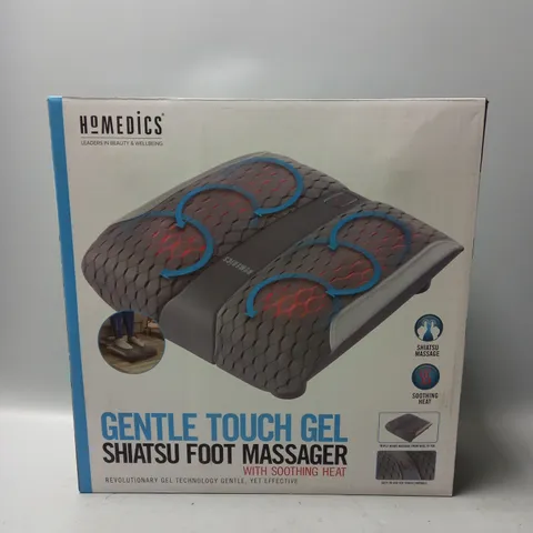 BOXED HOMEDICS GENTLE TOUCH GEL SHIATSU FOOT MASSAGER
