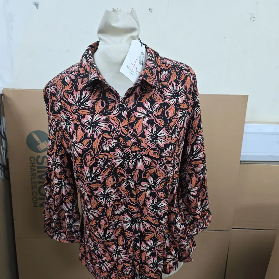 SEASALT CORNWALL WOMEN'S FLORAL PRINT BLOUSE – SIZE 12