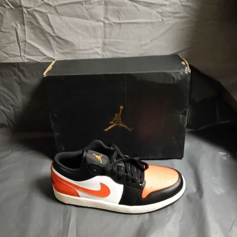 NIKE JORDAN SNEAKERS – ORANGE/BLACK/WHITE – BOXED - SIZE UK 8 