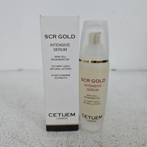 BOXED CETUEM LONDON SCR GOLD INTENSIVE SERUM SKIN CELL REGENERATOR (50ML)