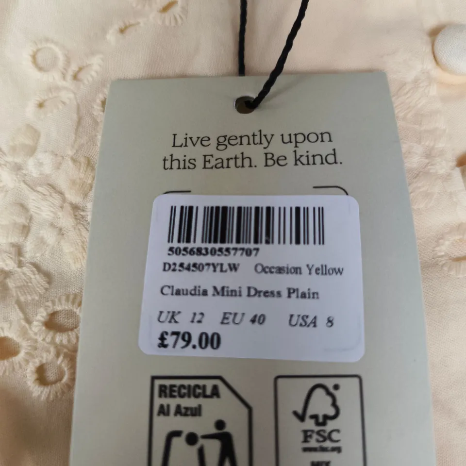 NOBODYS CHILD CLAUDIA MINI DRESS - SIZE 12