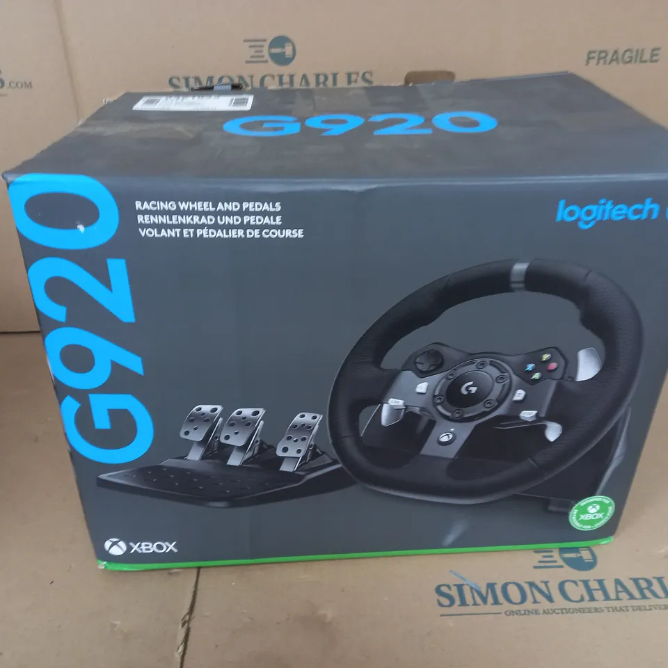 BOXED LOGITECH G G920 DRIVING FORCE RACING WHEEL BLACK