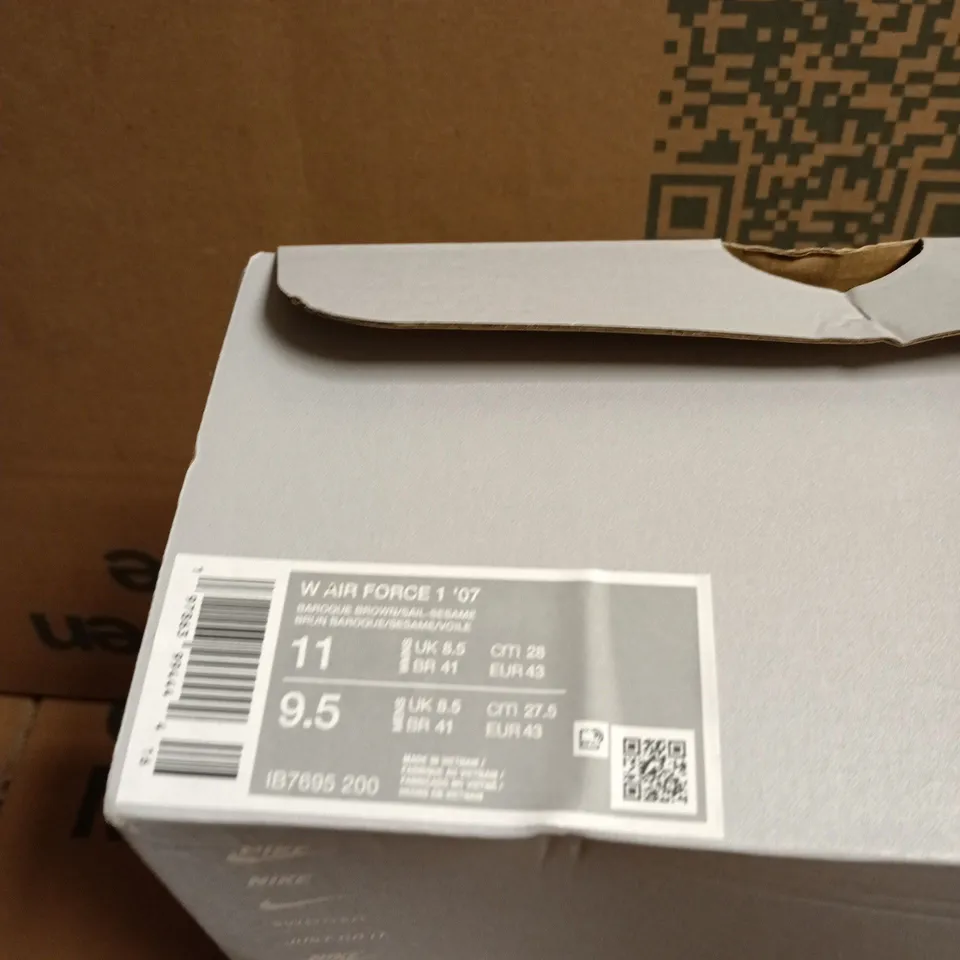 BOXED PAIR OF NIKE AIR FORCE 1 '07 LEOPARD PRINT WOMEN'S SNEAKERS - UK SIZE 8.5