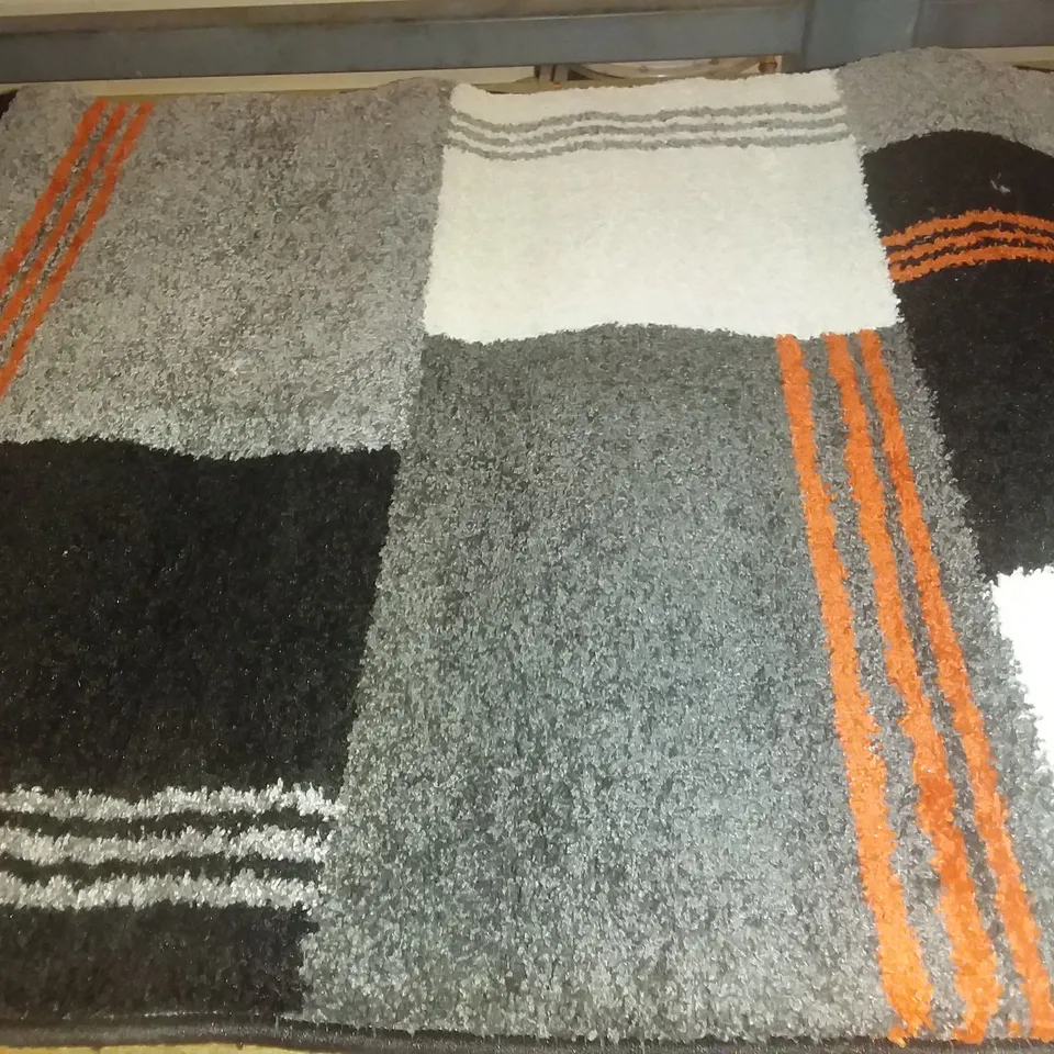 ESPINOZA RUG - GREY / BLACK / ORANGE 