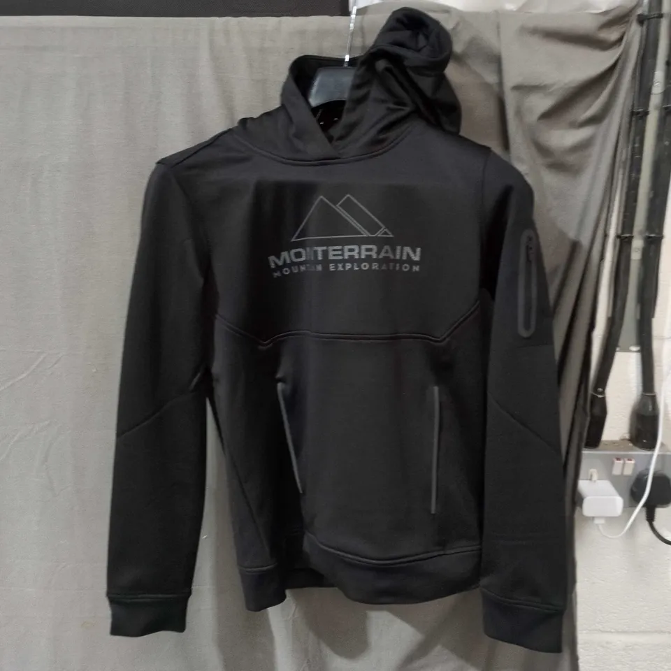 MONTERRAIN MOUNTAIN EXPLORATION HOODIE – BLACK, SIZE L BOYS 