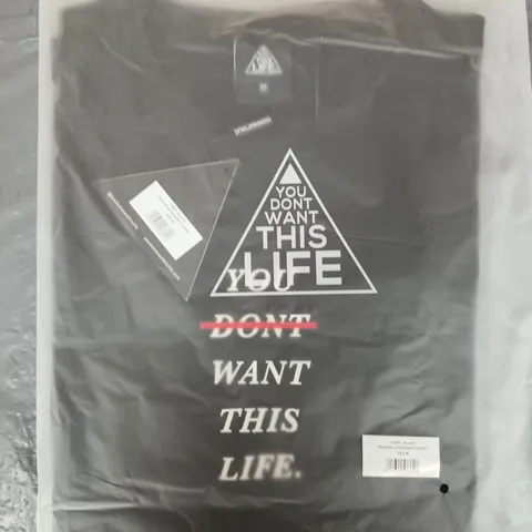 YDWTL BLACK REDLINE OVERSIZED T-SHIRT - SIZE M