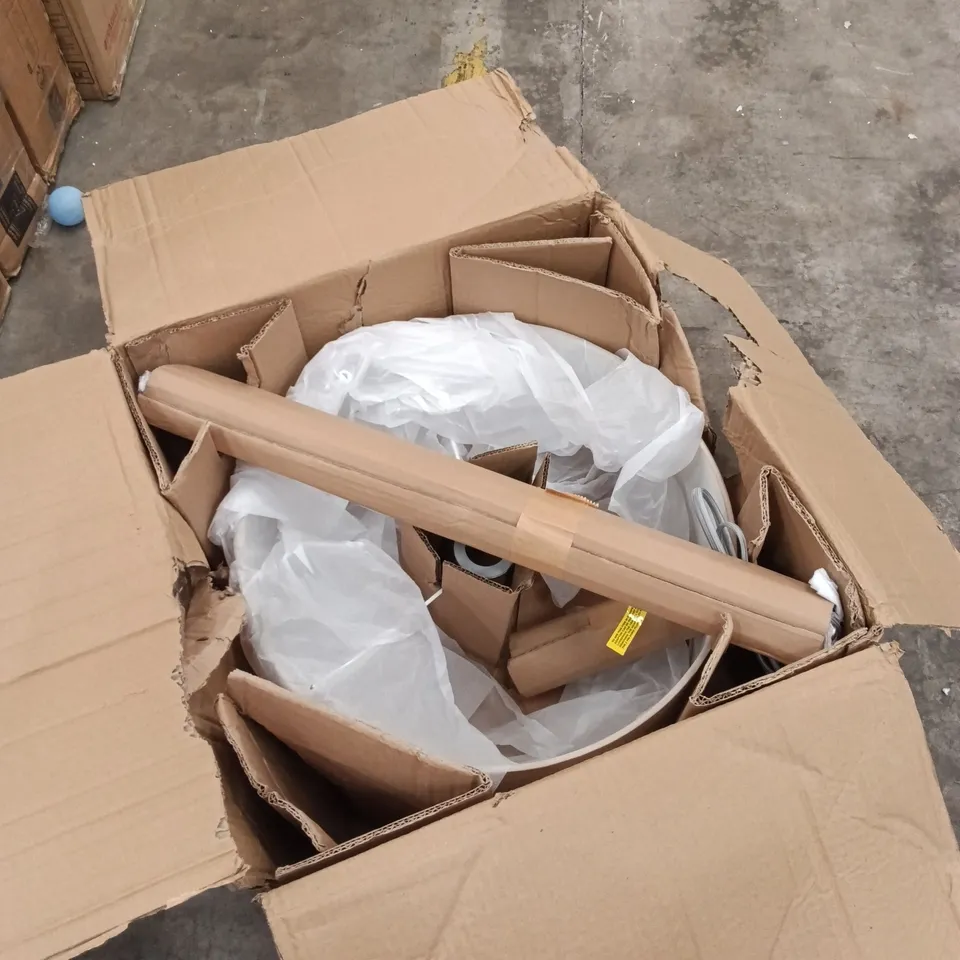 BOXED LAMP - BEIGE/SILVER (1 BOX)