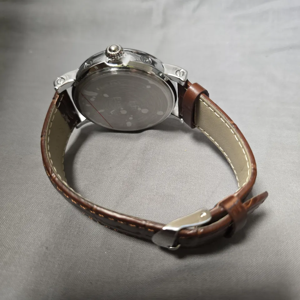 MENS ERNEST FERDINAND WATCH – FUNCTIONING SUB DIALS – LEATHER STRAP