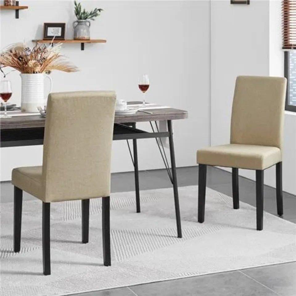 BOXED PAIR POULAN PARSON S CHAIRS KHAKI (SET OF 2 IN 1 BOX)