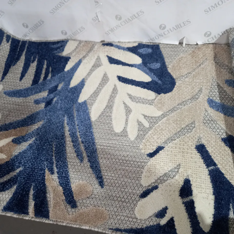 BLUE AND GREY CARPET MEDIUM SIZE