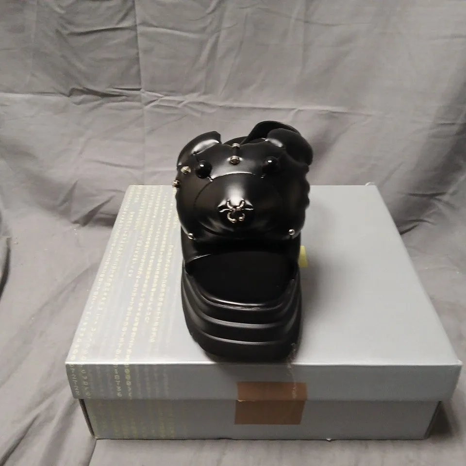 BOXED KOI ORSIN THE NEGLECTED CHUNKY SANDALS IN BLACK - UK 8