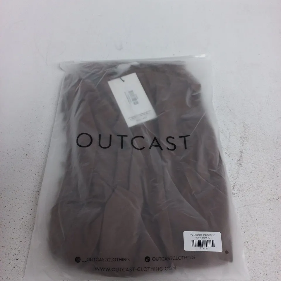 OUTCAST MAGI MINI DRESS IN BROWN - XL