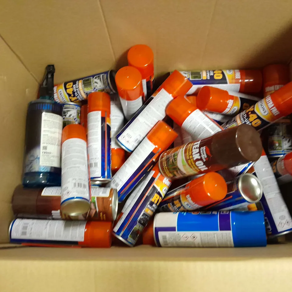 APPROXIMATELY 20 AEROSOLS AND SPAYS TO INCLUDE PAINTFACTORY TOUGH STUFF ENAMEL SPRAY PAINT PRIMER, RYSONS RY-40 MULTI-USE MAINENANCE SPRAY, AUTO EXTREME RAPID DE-ICER, ETC - COLLECTION ONLY